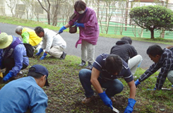 2012年10月7日　「公衆トイレ清掃と公園の草むしり」活動に参加いたしました。